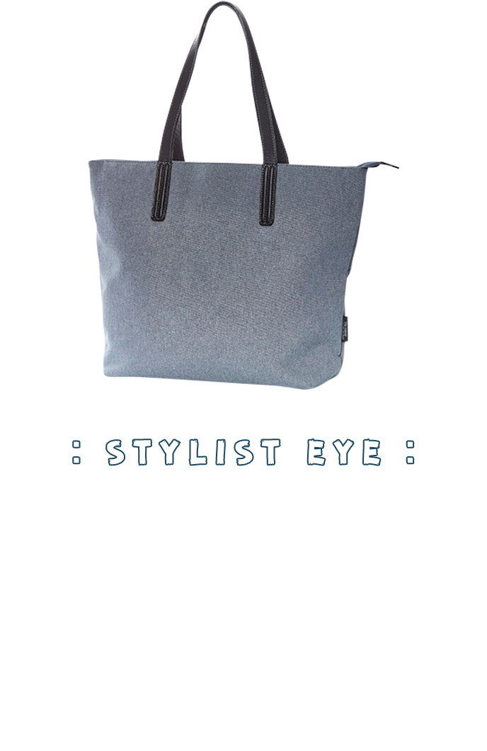 TOTE STYLIST EYE Un Journal01でも登場したようにビジネスにも使えるバッグ。カジュアルなコーディネートにあわせることで大人の雰囲気を足せます。」